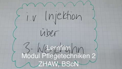 Thumbnail for BA.PF.38 i.v. Injektion Dreiweghahn