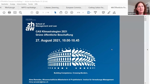 Thumbnail for CAS Klimastrategien 2021 27.8. Vortrag Green Public Procurement