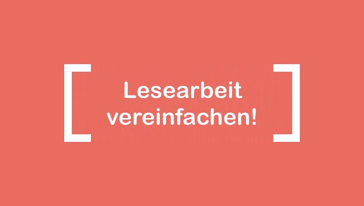 Teaser - Lesearbeit vereinfachen