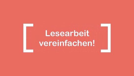 Teaser - Lesearbeit vereinfachen