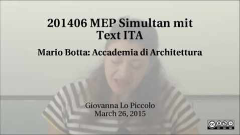 Thumbnail for 201406 MEP Simultan mit Text ITA