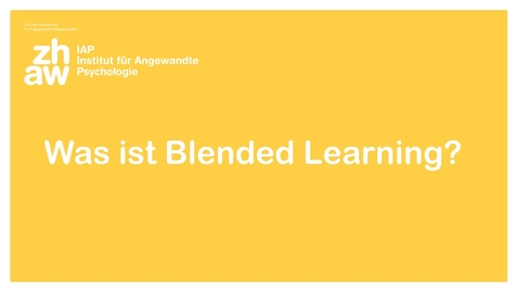 Thumbnail for Was ist Blended Learning?