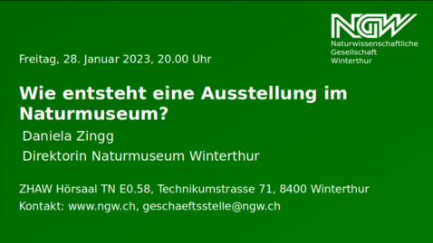 Thumbnail for Daniela Zingg: Wie entsteht eine Ausstellung im Naturmuseum Winterthur?