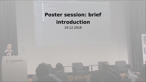 Thumbnail for Poster session: brief introduction