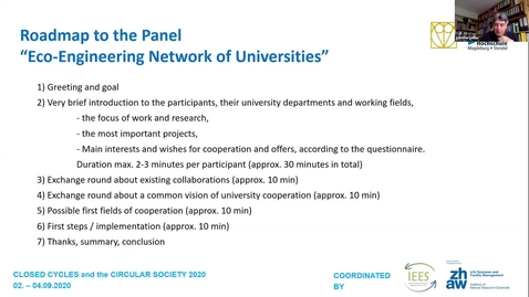 Thumbnail for Panel 2 - Eco-Engineering Network of Universities (IOeV session)