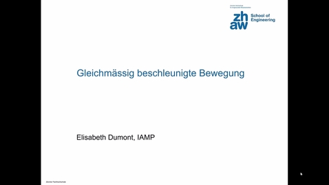 Thumbnail for 2.2.5. Gleichmässig beschleunigte Bewegung