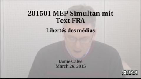 Thumbnail for 201501 MEP Simultan mit Text FRA