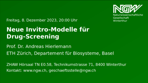 Thumbnail for Andreas Hierlemann: Neue Invitro-Modelle für Drug-Screening