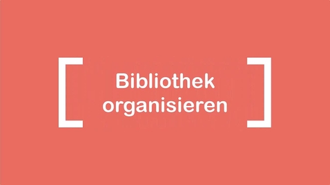 Thumbnail for Wie bringe ich Ordnung in meine Bibliothek?