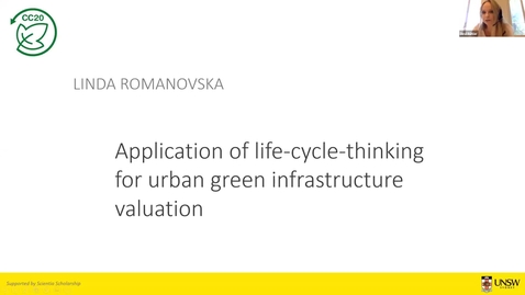 Thumbnail for Keynote 6 - Application of life-cycle-thinking for urban green infrastructure valuation 