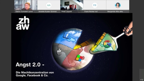 Thumbnail for Webex-Meeting-Inhalte: Angst 2.0 - Machtkonzentration von Google, Facebook und Co.
