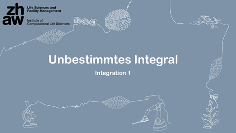 Thumbnail for Integration 01: Unbestimmtes Integral