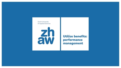 Thumbnail for 3.2.2 Utilize benefits: performance management