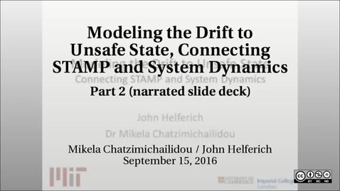 Thumbnail for Modeling the Drift to Unsafe State, Connecting STAMP and System Dynamics