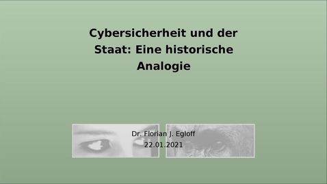 Thumbnail for Cybersicherheit und der Staat: Eine historische Analogie