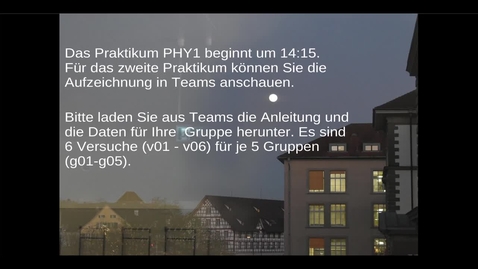Thumbnail for Praktikum Stösse, 19.11.2020