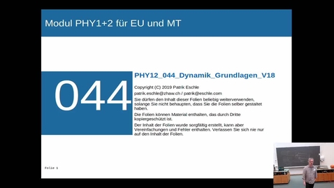 Thumbnail for PHY1 044 Dynamik Grundlagen