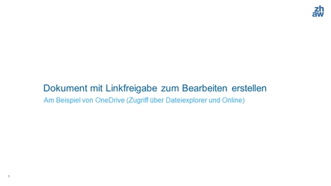 Thumbnail for Dokument mit Linkfreigabe (OneDrive)