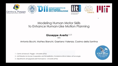 Thumbnail for 12 Spotlight A06 - Modeling human motor skills to enhance human-like motion planning, Guiseppe Averta