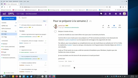 Thumbnail for CS112i : Complément du cours 2 (introduction à la POO, live-stream du 24.2.2026, sans post-édition) 