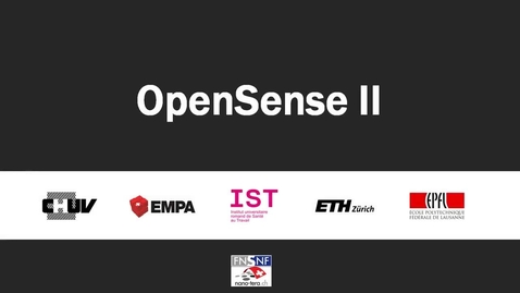 Thumbnail for OpenSense Project Video - Nano-Tera, 2016