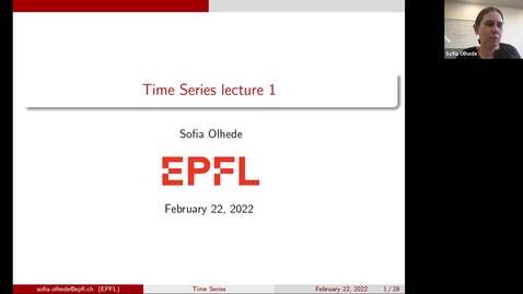 Thumbnail for Episode one, Time Series Lecture 1 2022