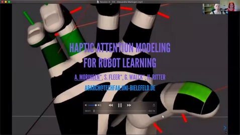 Thumbnail for 10 Spotlight A04 - Attention-based robot learning of haptic interaction, Alexandra Moringen