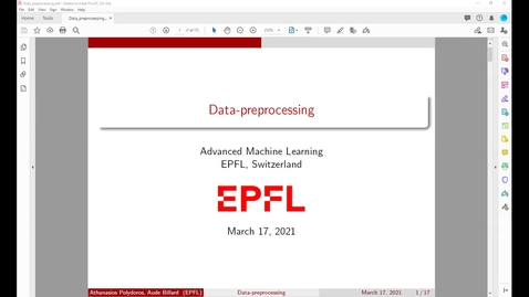 Thumbnail for Handling dataset lecture