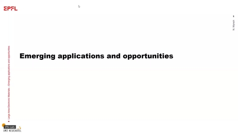 Thumbnail for o-Emerging applications