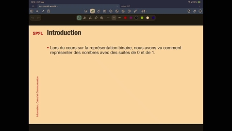 Thumbnail for CS-119(a) Information, Calcul, Communication | Vendredi | Printemps 2026 - Cours 9
