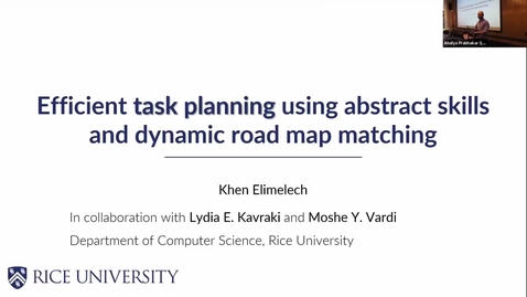 Thumbnail for 51, K. Elimelech, Efficient task planning using abstract skills and dynamic road map matching