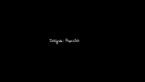 Thumbnail for Chapitre 7 : 2 Intégrale de Riemann propriétés