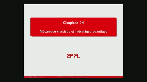 Thumbnail for 15 . - Introduction à la mécanique quantique et information sur l'examen
