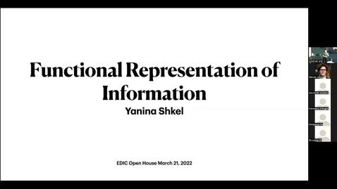 Thumbnail for EDIC OH 2022 - Information in Networked Systems, Yanina Shkel