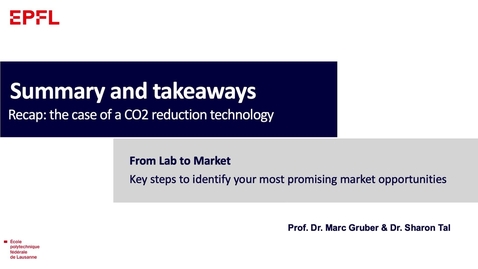 Thumbnail for 7.2.1 Recap - the case of a CO2 reduction technology