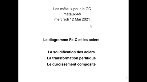 Thumbnail for Metaux-4b: Diagramme Fe-C