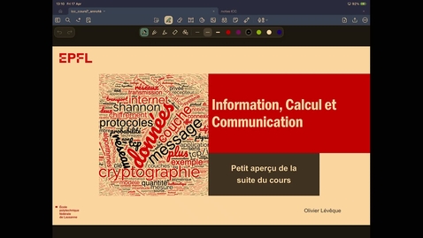 Thumbnail for CS-119(a) Information, Calcul, Communication | Vendredi | Printemps 2026 - Cours 7
