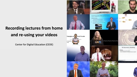 Thumbnail for Recording lectures from home and re-using your videos (Part2)