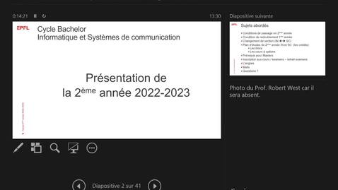 Thumbnail for Présentation du cursus 2ème année 2022-2023