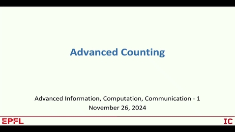 Thumbnail for CS-101 Advanced information computation communication I Tuesday - November 26| Fall 24