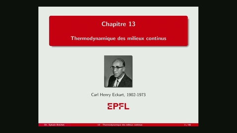 Thumbnail for 13.A - Thermodynamique des milieux continus