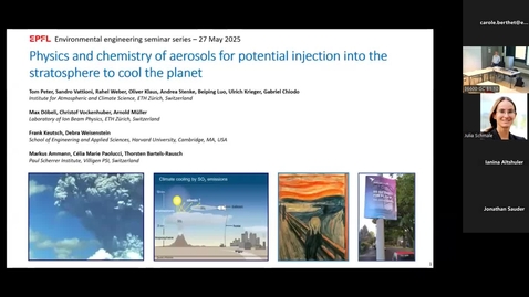 Thumbnail for EESS - 27 May 2025 - by Prof. Thomas Peter  (Institute for Atmospheric and Climate Science ETHZ /LEV)