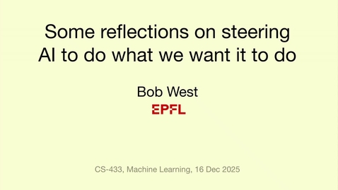 Thumbnail for CS-433 Machine Learning | Tuesday | Fall 25