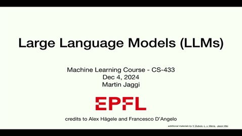 Thumbnail for CS-433 Machine learning | Week 12 Part 2