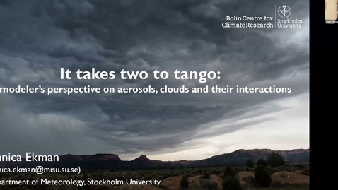 Thumbnail for It takes two to tango: A modeler’s perspective on aerosols, clouds, and their interactions