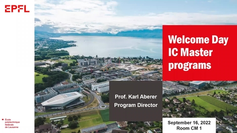 Thumbnail for Welcome Day Master Presentation 16 September 2022