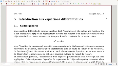 Thumbnail for Analyse 2: 5.1: Equations Différentielles ordinaire: cadre général