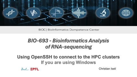 Thumbnail for BIO-693 Using OpenSSH to connect to HPC clusters_PC windows