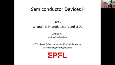Thumbnail for 8, Chapter 2.4: Photodetectors and LEDs - Part 1