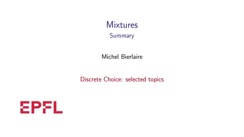 Thumbnail for Mixture models: summary
